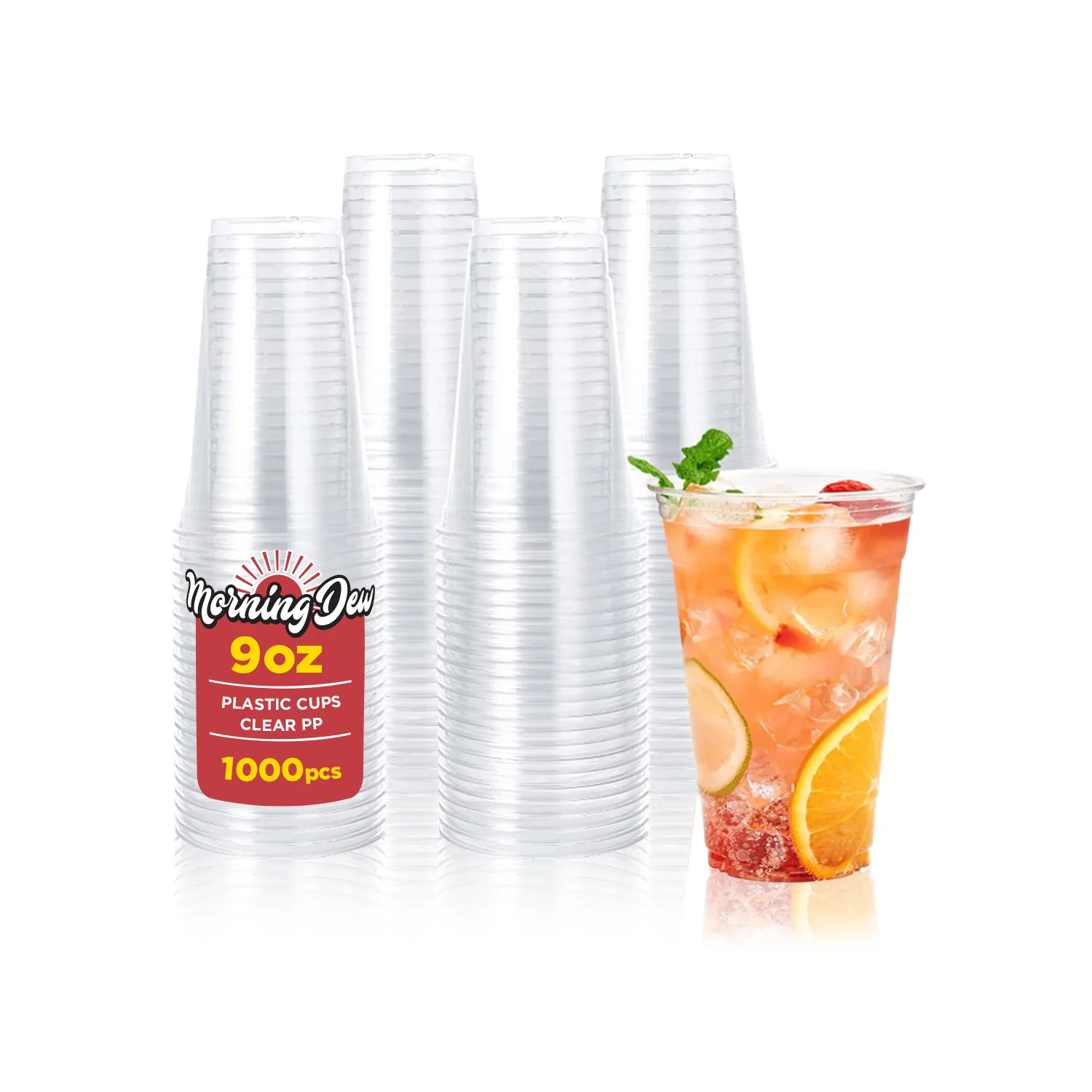 Morning Dew - 9oz Plastic Cups - PP9 - Individually Wrapped - Image 3