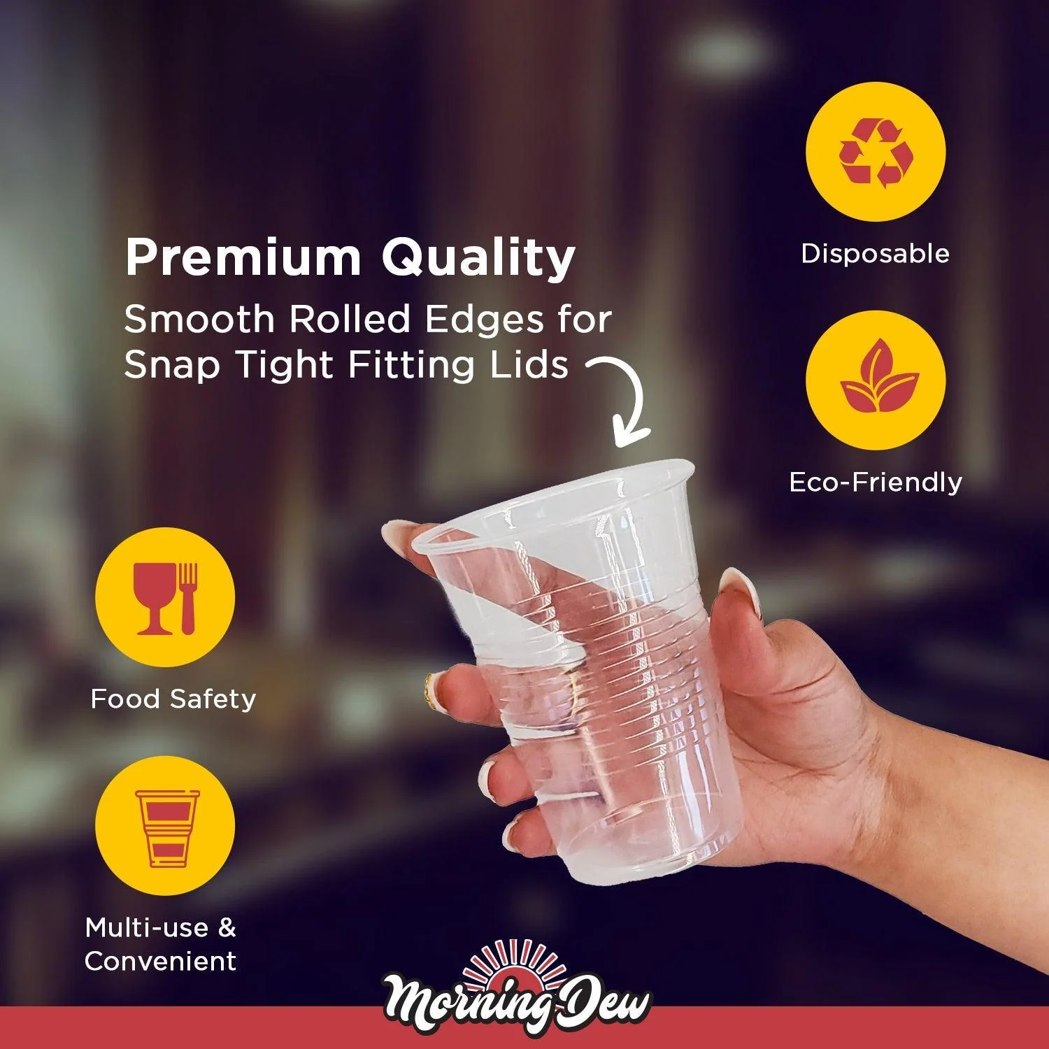 Morning Dew - 9oz Plastic Cups - PP9 - Individually Wrapped - Image 4