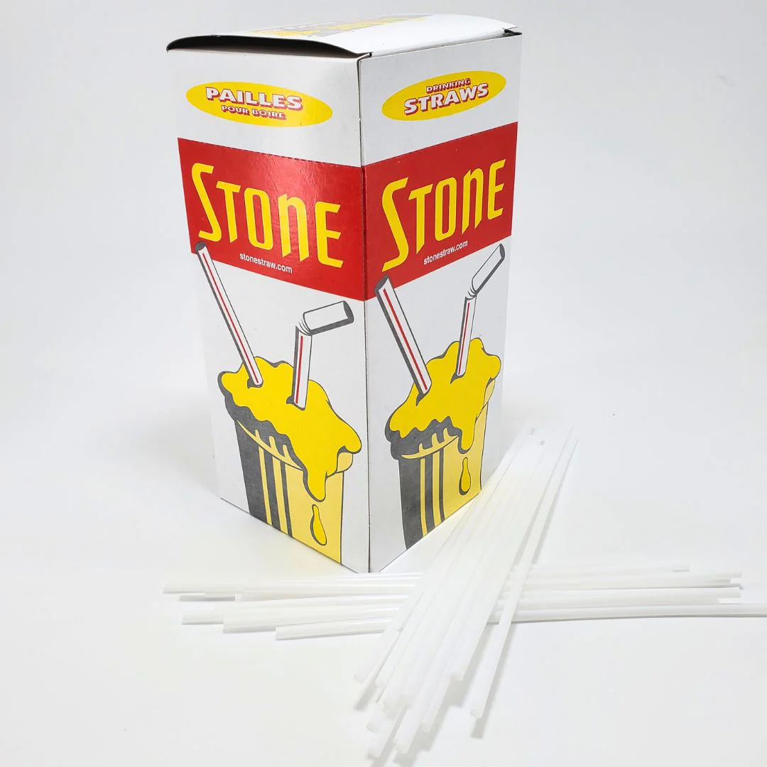 Stone -  Plastic Straw - 8" Regular - 011100 - Image 2