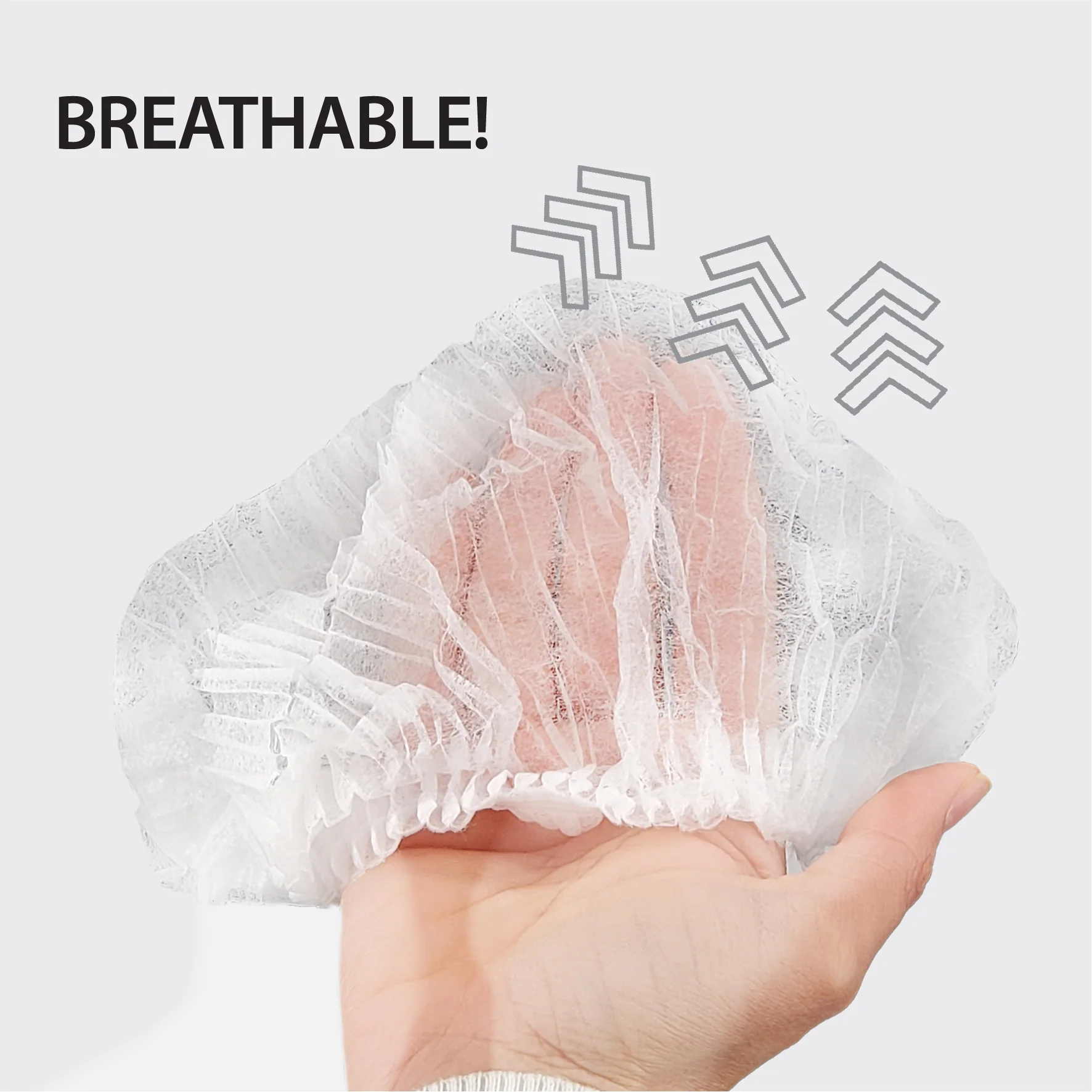 Rhino - 21"  Bouffant Cap, White - BCAP21-WH - Image 4