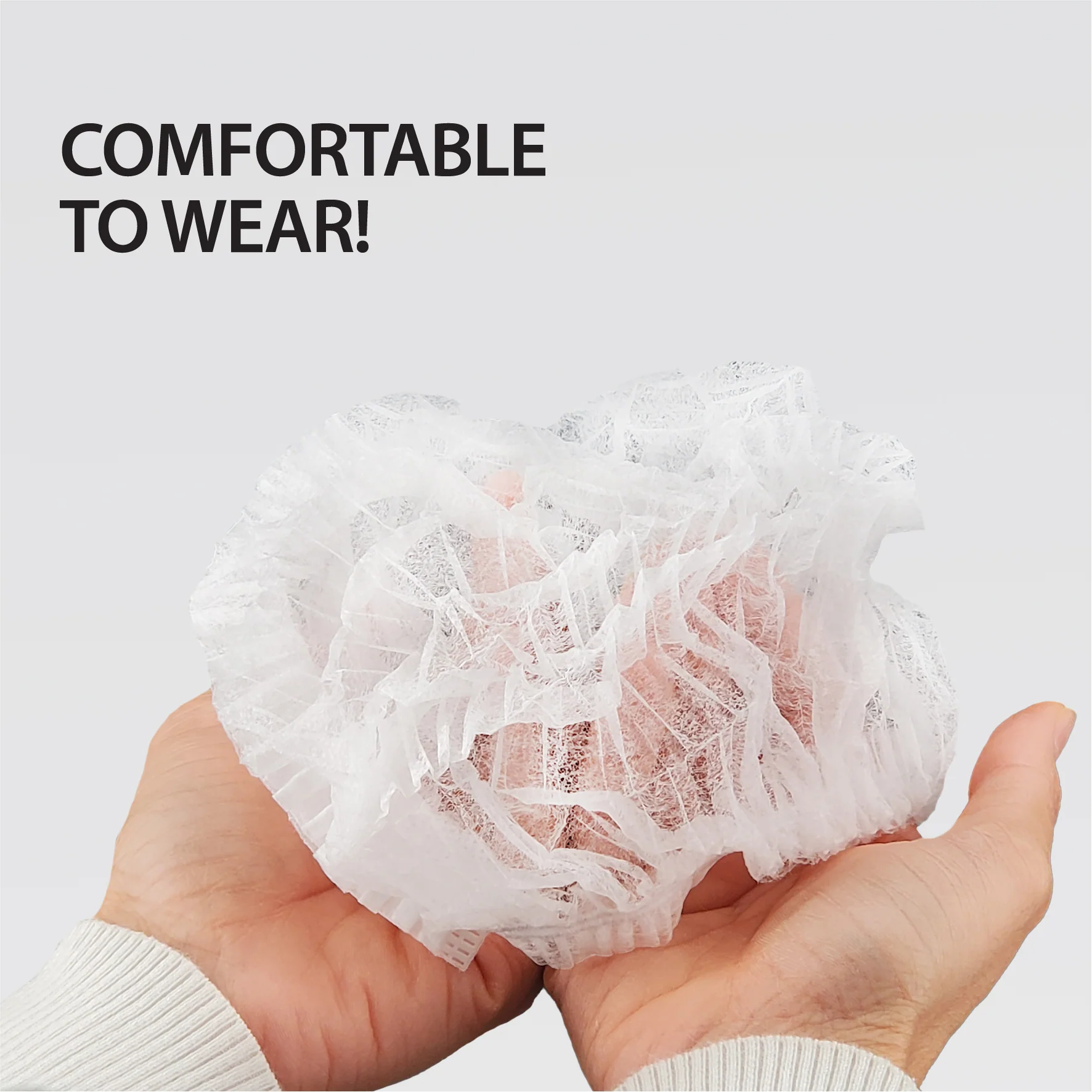 Rhino - 21"  Bouffant Cap, White - BCAP21-WH - Image 5