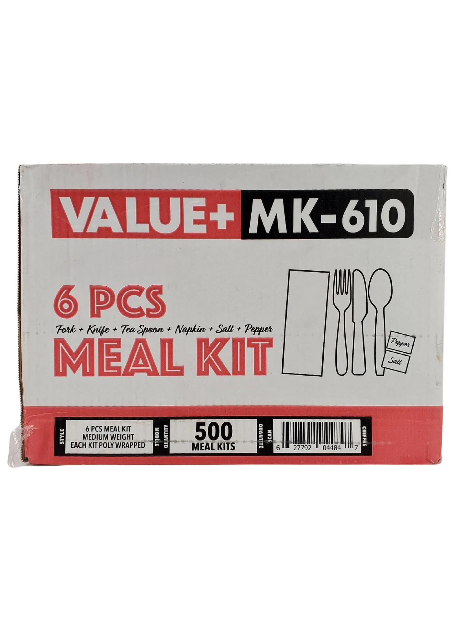 Value+ - Cutlery Kit / Meal Kit - 6pcs - White - F/K/TS/N/S&P - MK-610 - Image 8
