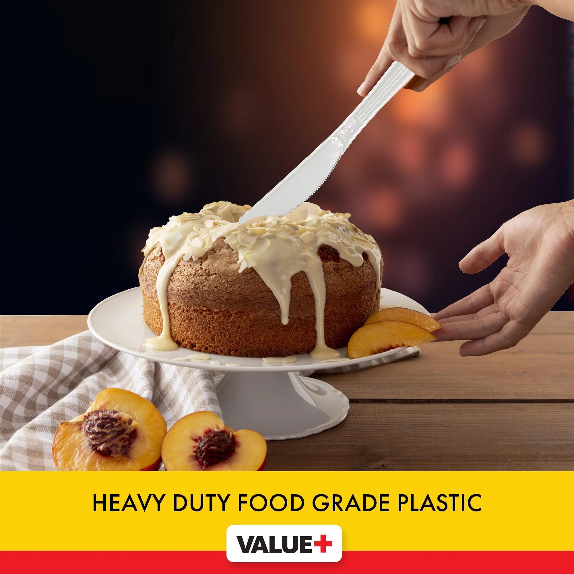 Value+ - Heavy - Plastic Knives - White - Ind. Wrapped - WP2002 - Image 8