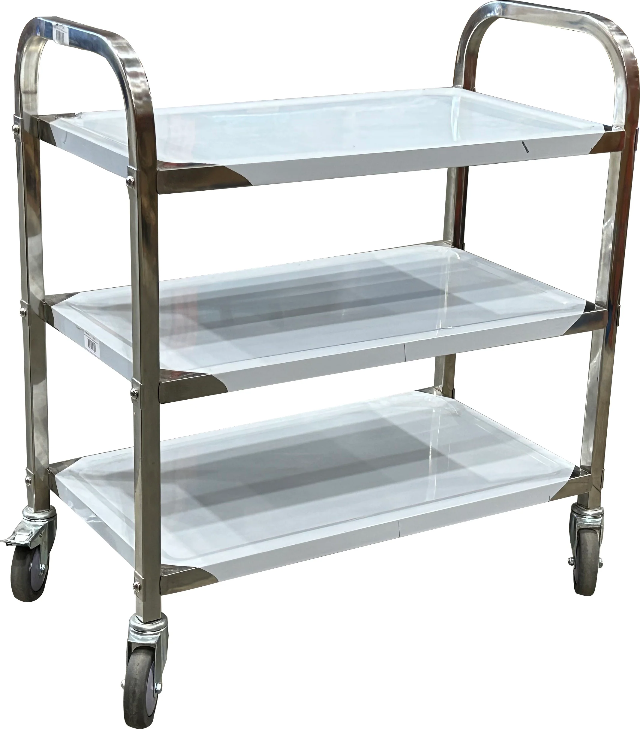 Spartano - Small (75*40*83 cm ) 3 Shelf Service Trolley, S/S - 4897 - Image 2