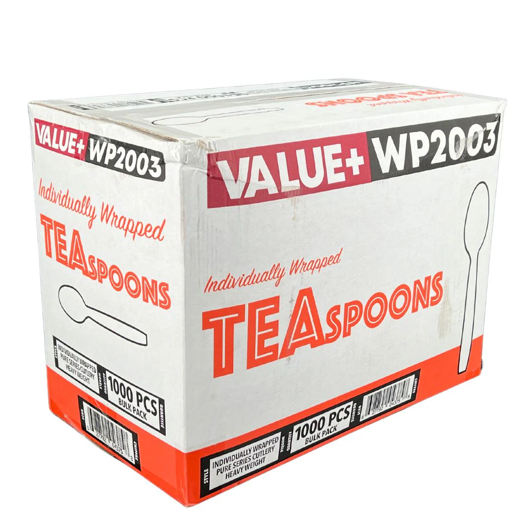 Value+ - Heavy - Plastic Tea Spoons - White - Ind. Wrapped - WP2003 - Image 10