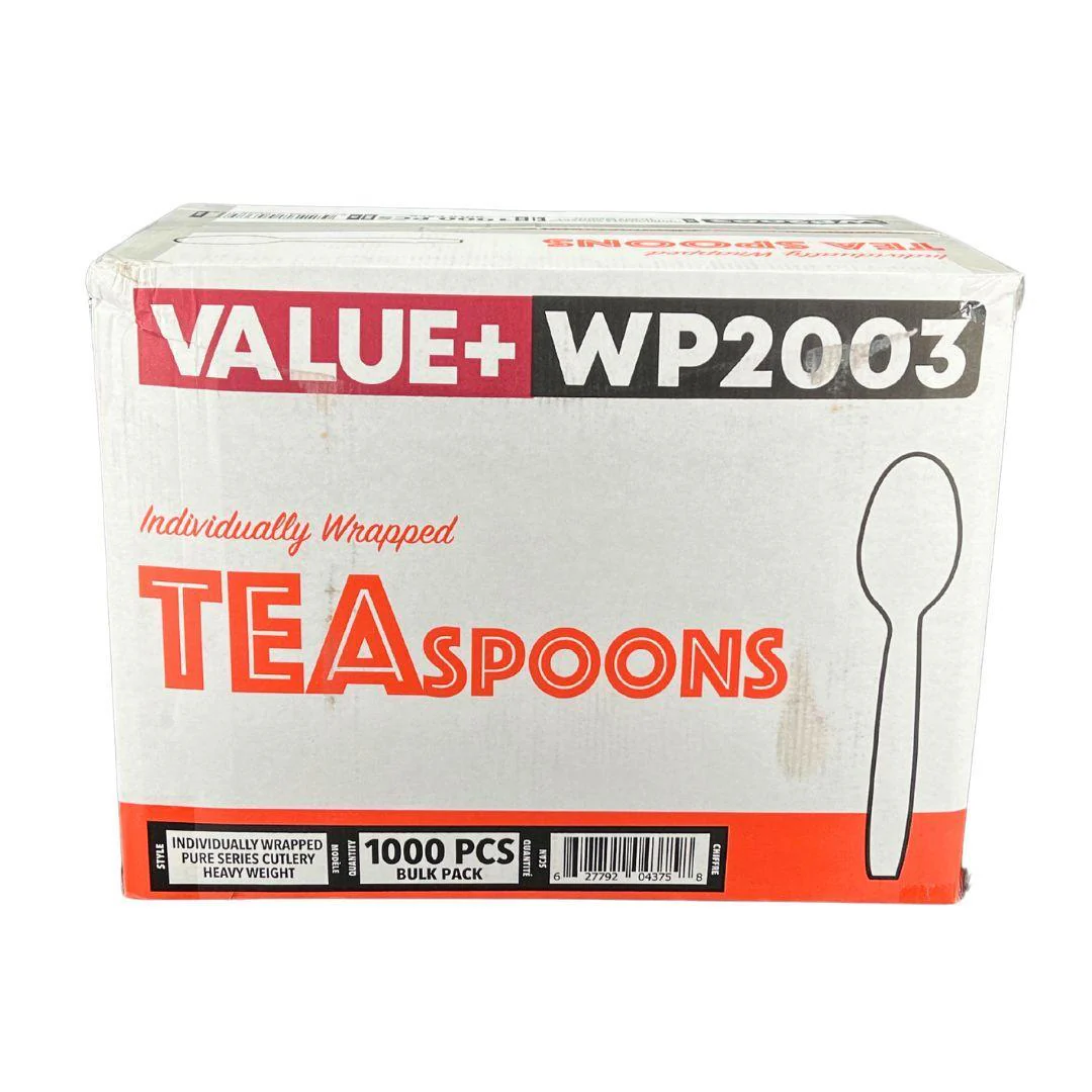 Value+ - Heavy - Plastic Tea Spoons - White - Ind. Wrapped - WP2003 - Image 9