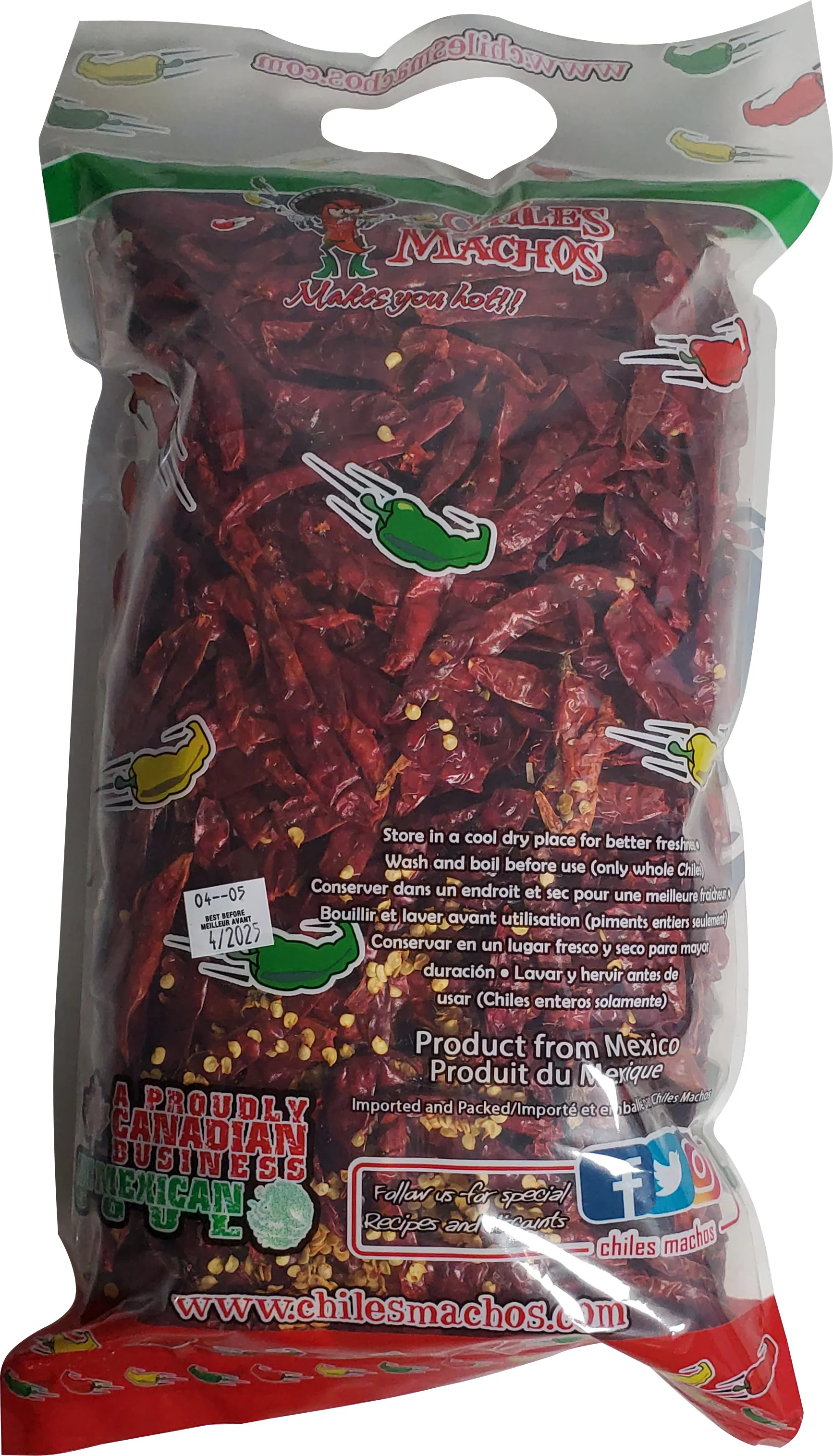Chiles Machos - Dried Arbol Chilli Pepper stemless - 1 lb - Image 2