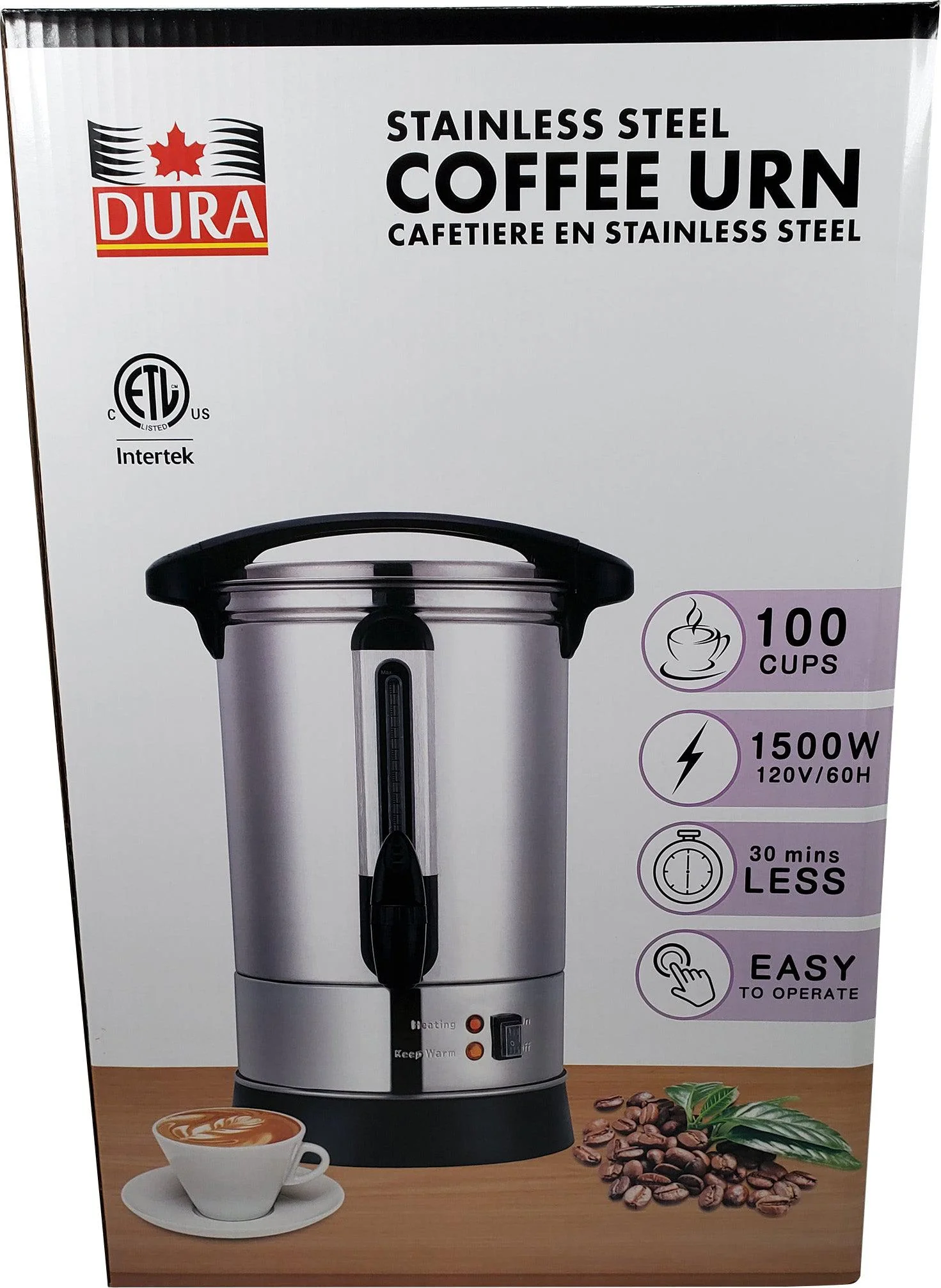 Dura - Coffee URN Stainless Steel (100 Cup) - Image 2