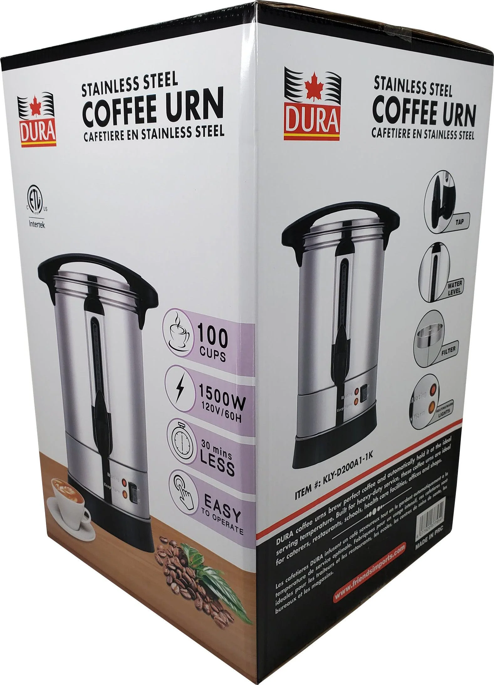 Dura - Coffee URN Stainless Steel (100 Cup) - Image 3