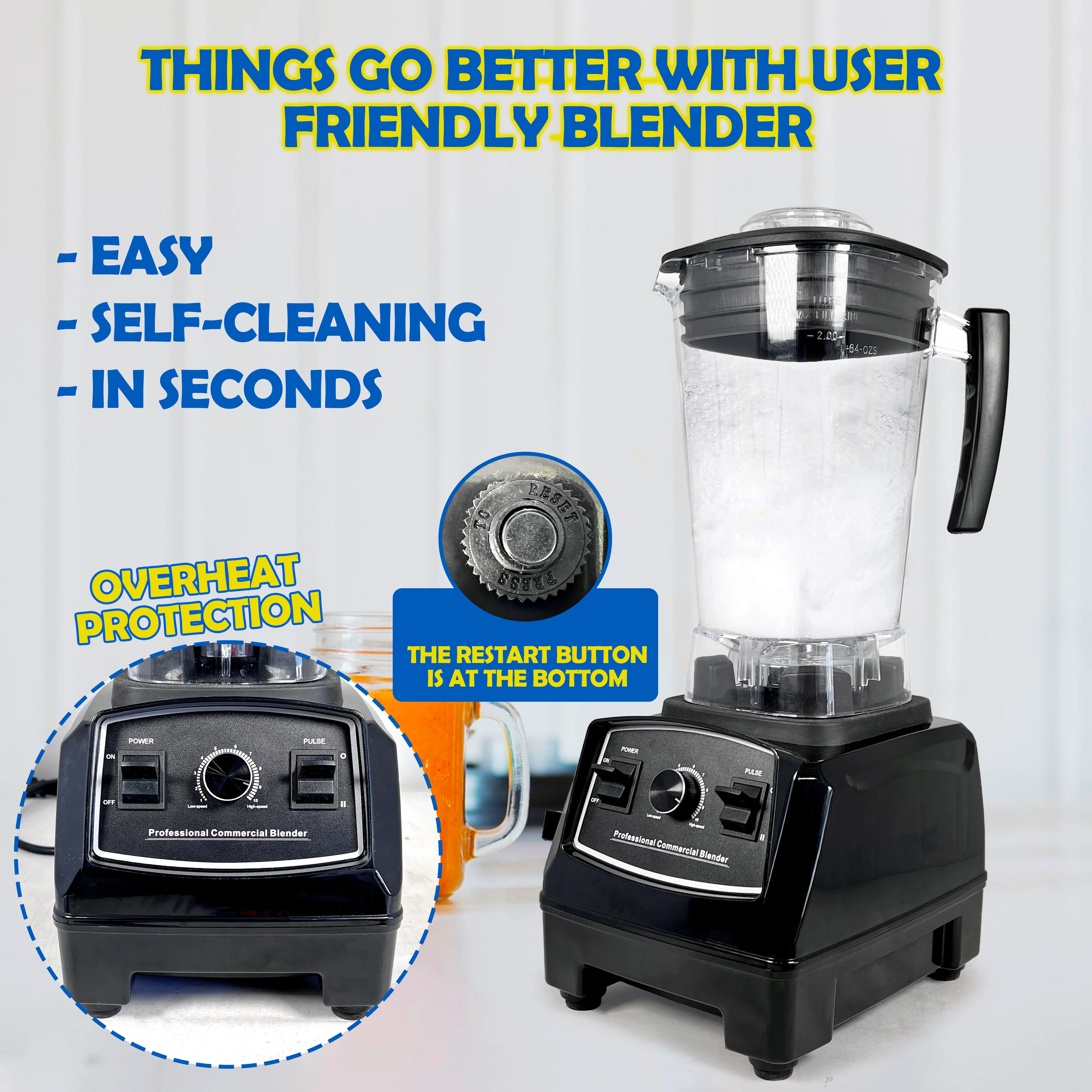 Pro-Kitchen - Commercial Blender 2L - 1800W - 120V - Image 5
