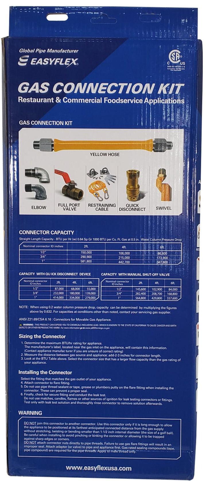 Gas Hose Connector Kit, 3/4" x 48" GHM-034KTC148 - Image 2