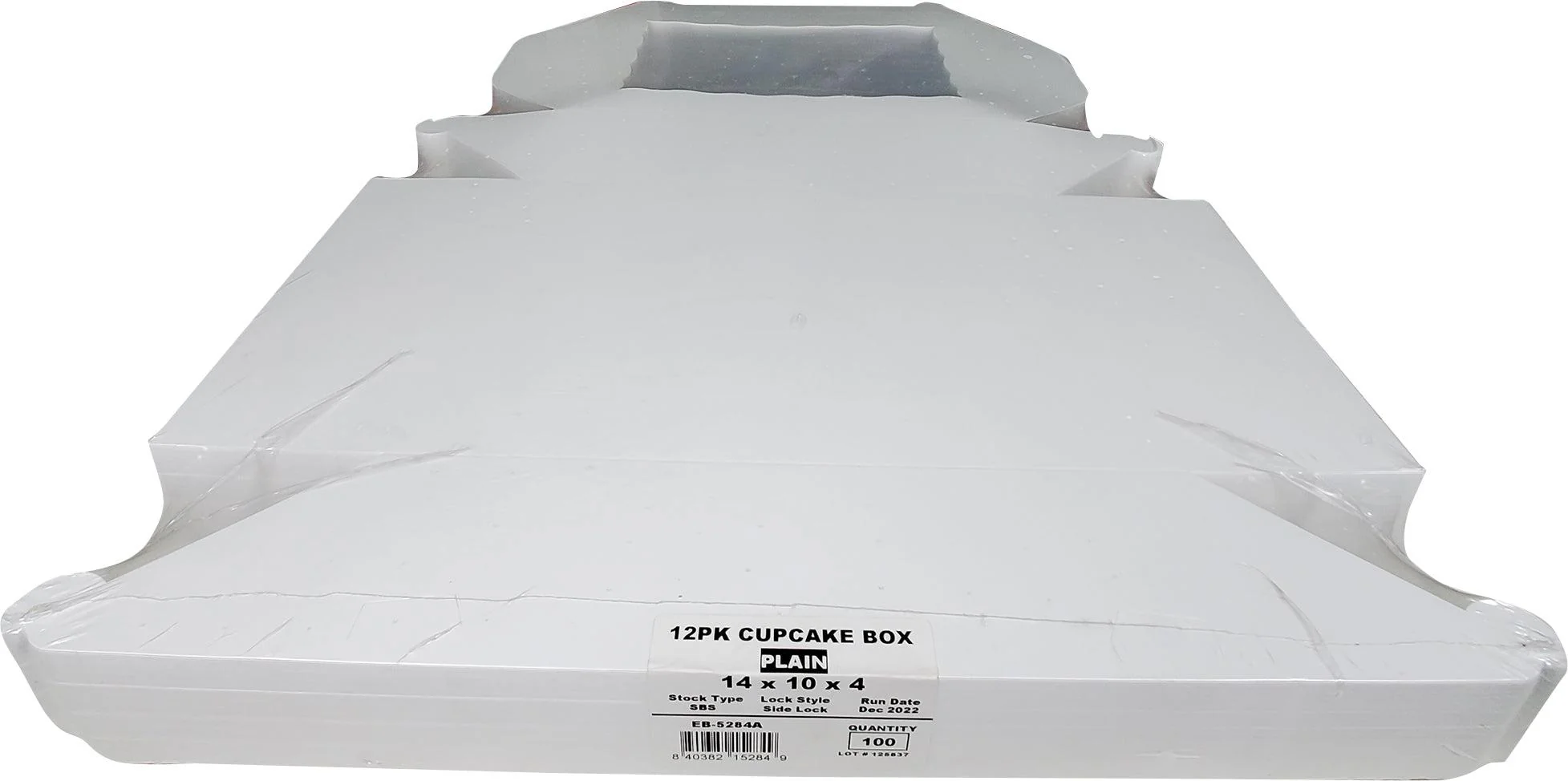 EB - 14 x 10 x 4 - 12 Cupcake Box with Window - White - 5284A - Image 12