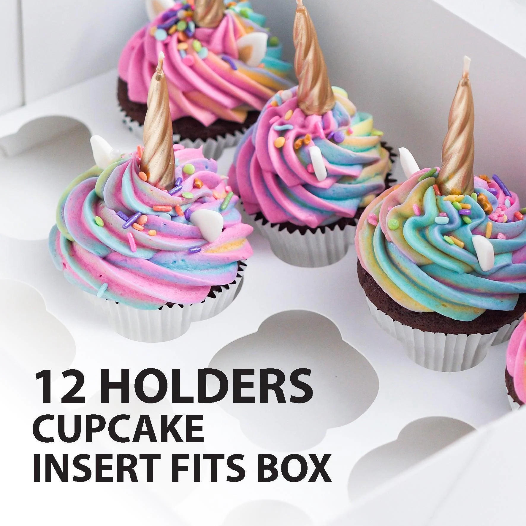EB - 14 x 10 x 4 - 12 Cupcake Insert Fits Box - White - 5284I - Image 3