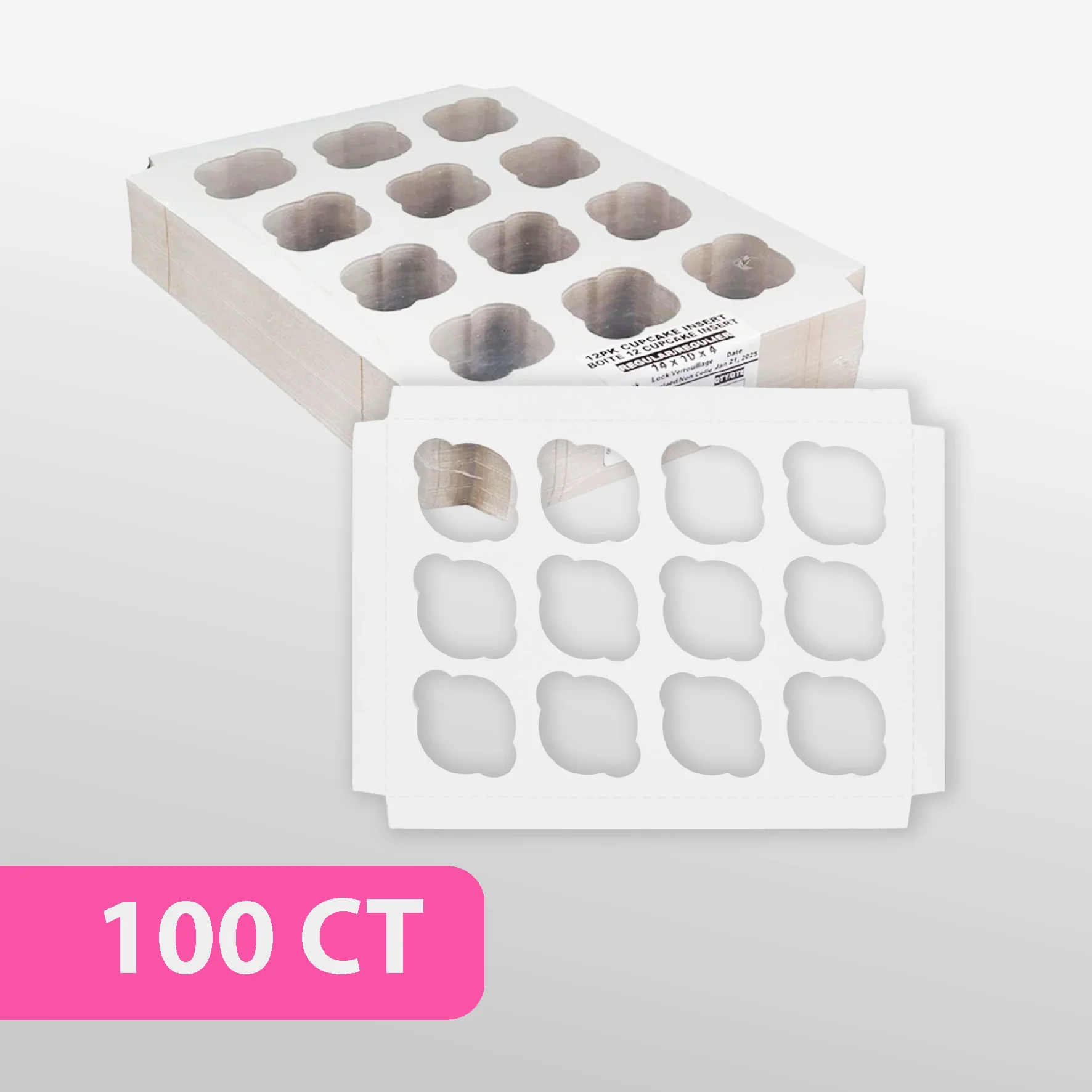 EB - 14 x 10 x 4 - 12 Cupcake Insert Fits Box - White - 5284I - Image 4