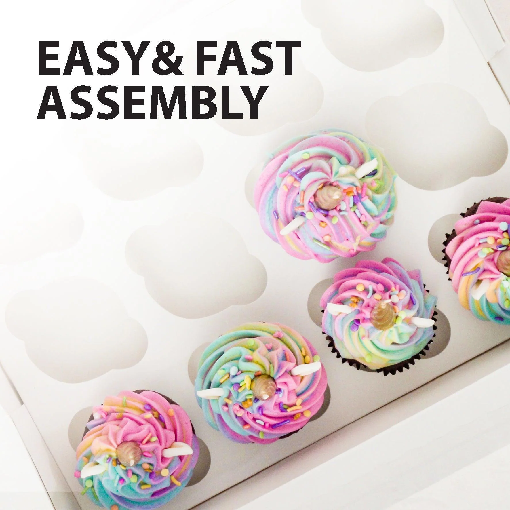 EB - 14 x 10 x 4 - 12 Cupcake Insert Fits Box - White - 5284I - Image 5