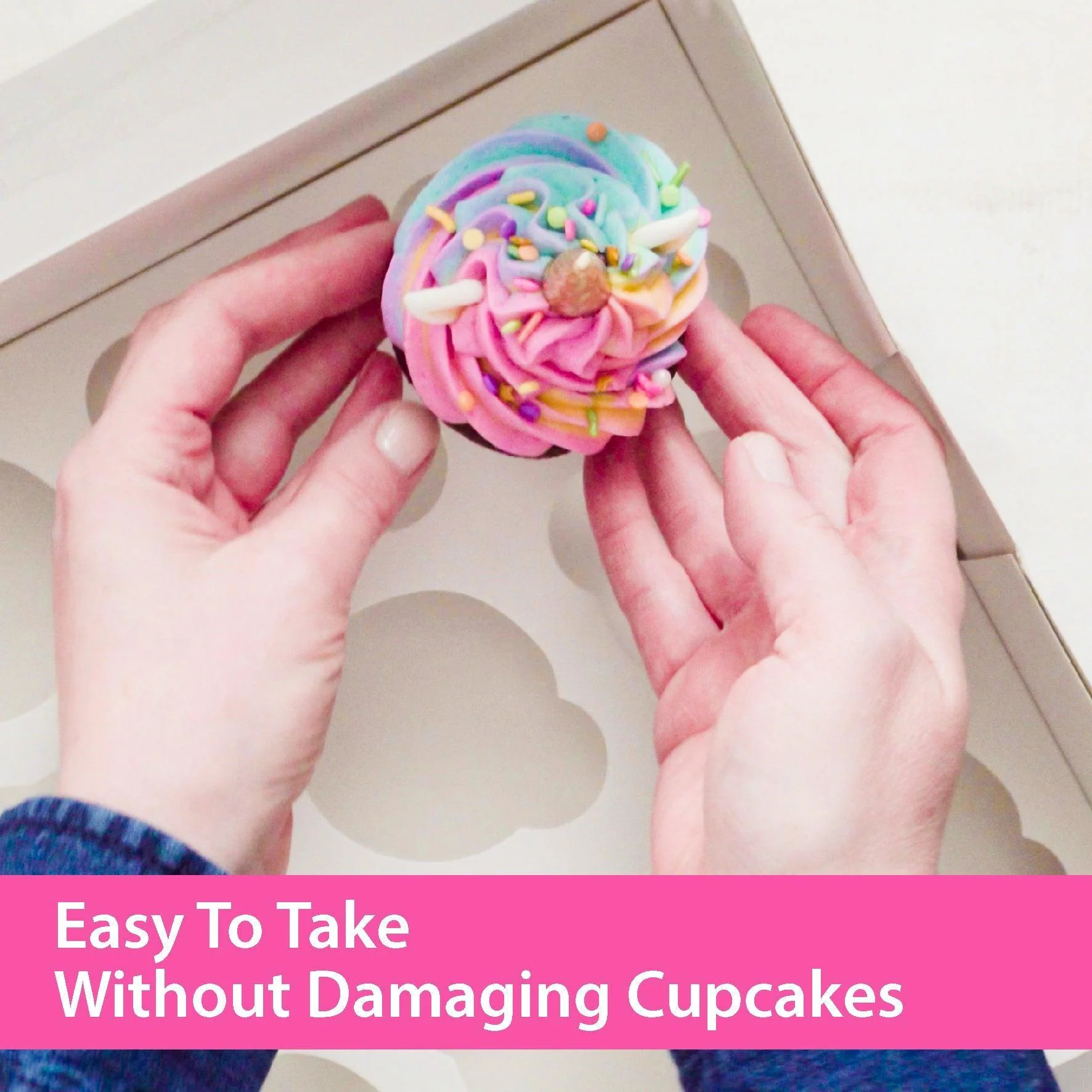 EB - 14 x 10 x 4 - 12 Cupcake Insert Fits Box - White - 5284I - Image 6