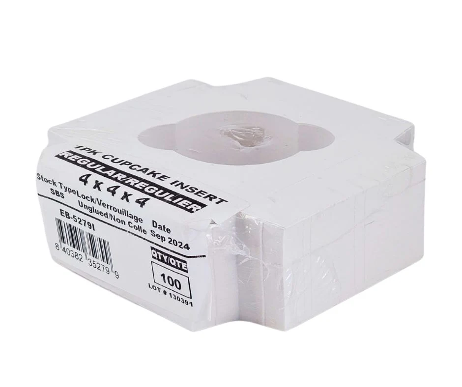 EB - 4 x 4 x 4 - Single Cupcake Insert Fits - White - 5279I - Image 10