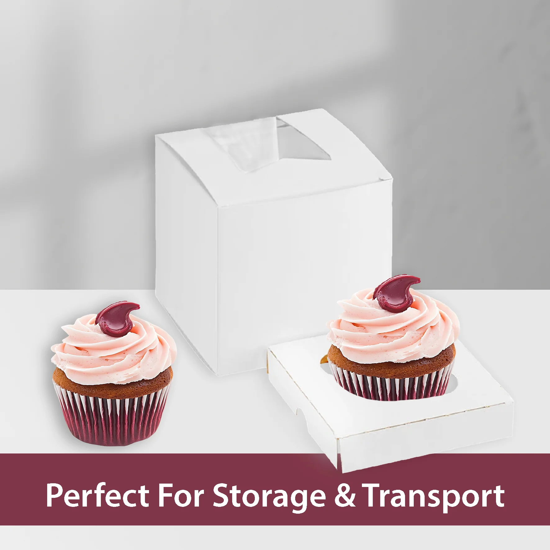 EB - 4 x 4 x 4 - Single Cupcake Insert Fits - White - 5279I - Image 7