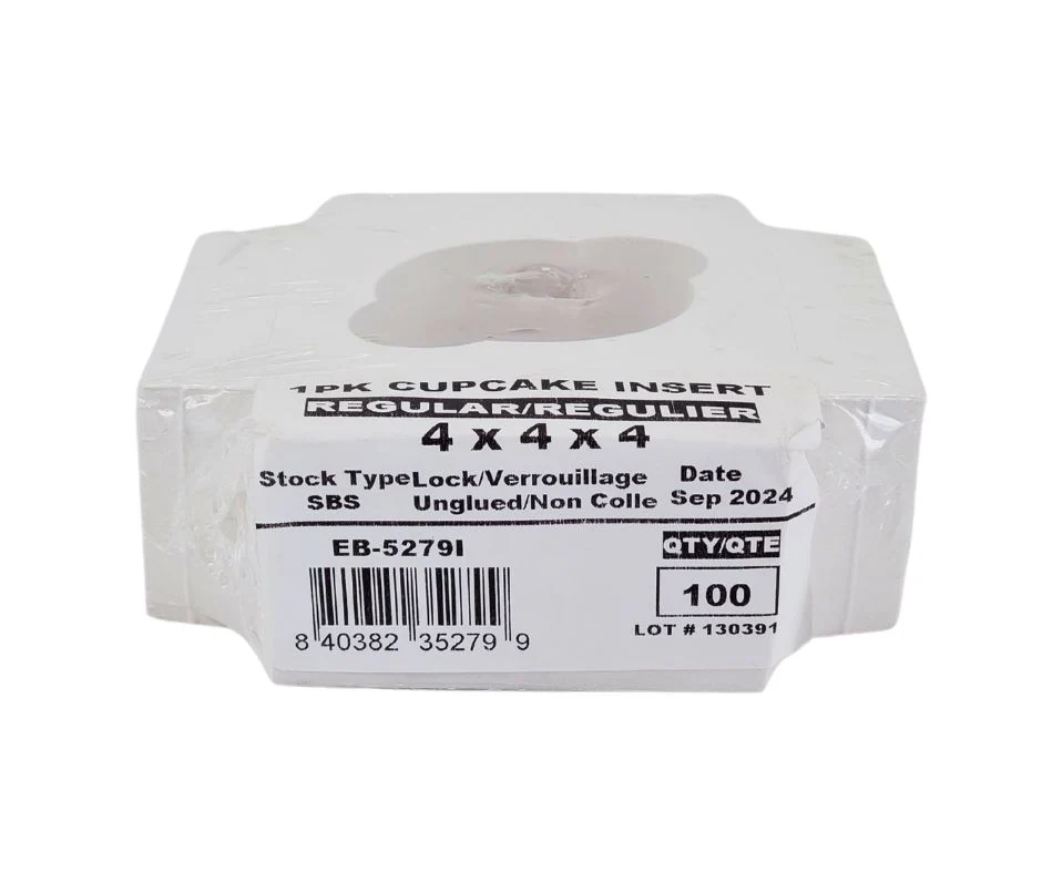 EB - 4 x 4 x 4 - Single Cupcake Insert Fits - White - 5279I - Image 8