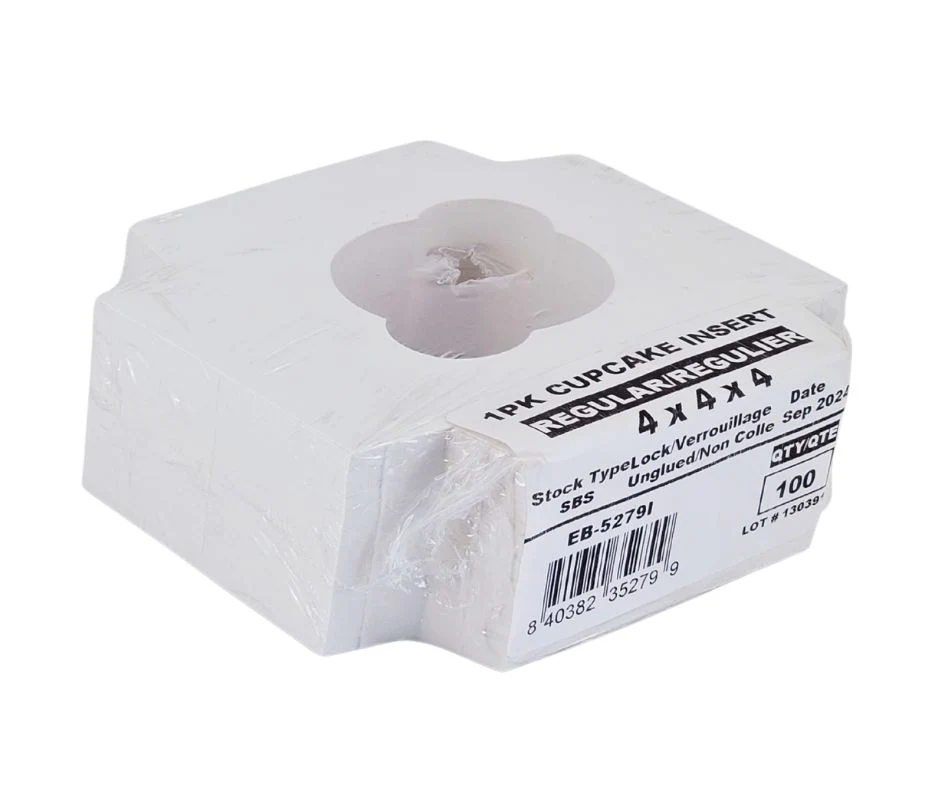 EB - 4 x 4 x 4 - Single Cupcake Insert Fits - White - 5279I - Image 9