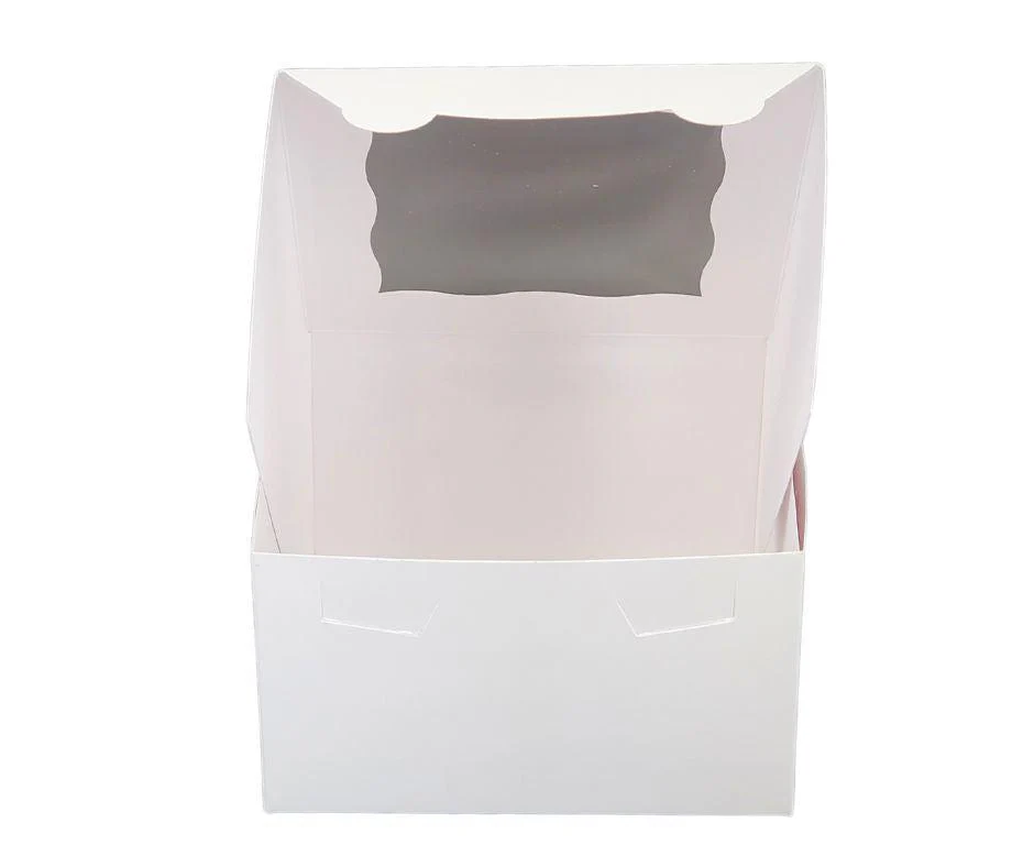 EB - 7 x 7 x 4 - 4 Cupcake Box with Window - White - 5281A - Image 5