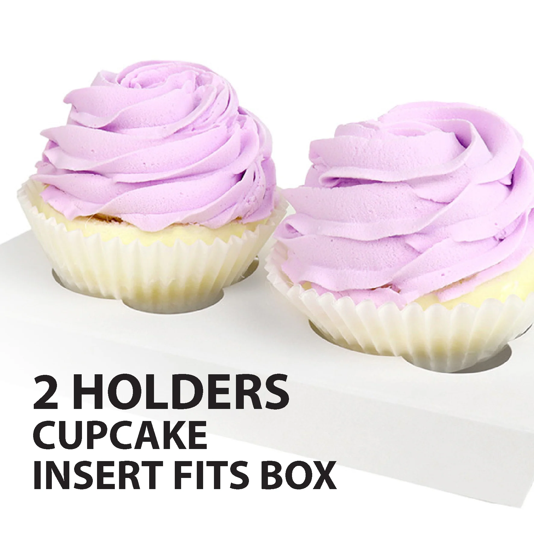 EB - 8 x 4 x 4 - 2 Cupcake Insert - White - 5280I - Image 4