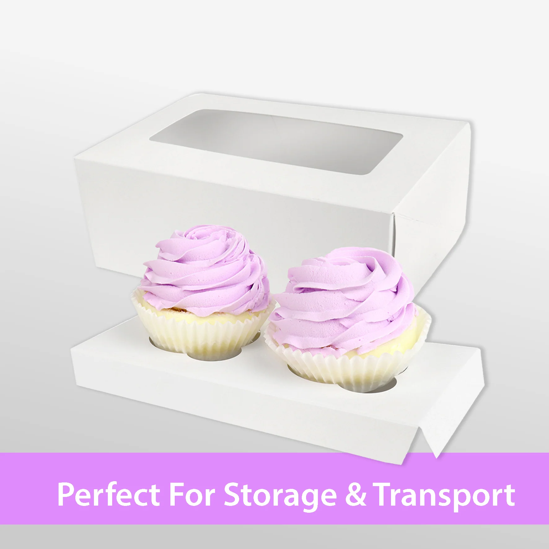 EB - 8 x 4 x 4 - 2 Cupcake Insert - White - 5280I - Image 7