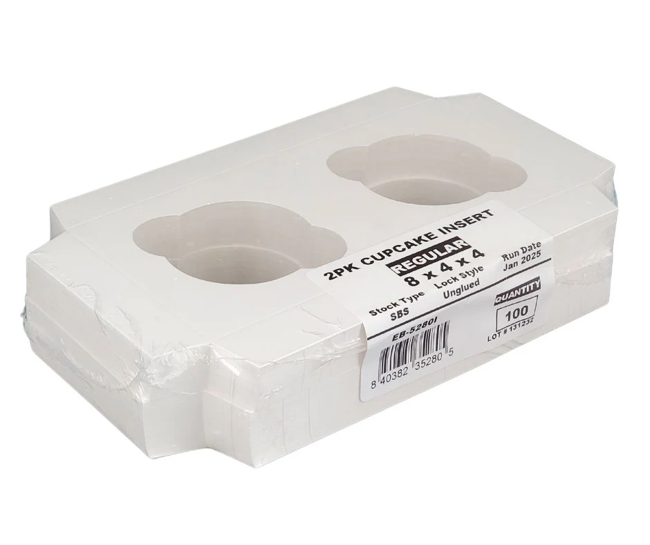 EB - 8 x 4 x 4 - 2 Cupcake Insert - White - 5280I - Image 9