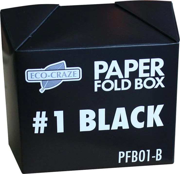 Eco-Craze - #1 Black Paper Fold Box - PFB01-B - Image 2