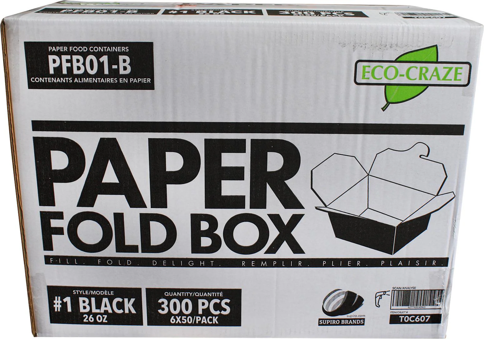 Eco-Craze - #1 Black Paper Fold Box - PFB01-B - Image 7