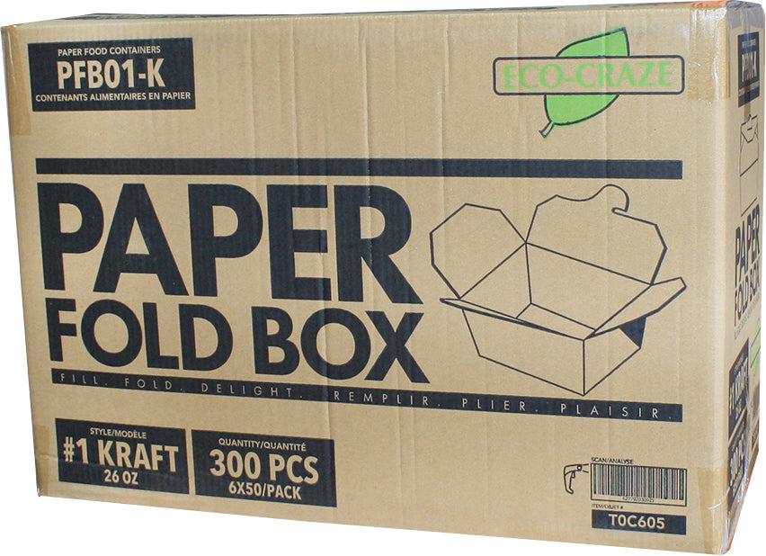 Eco-Craze - #1 Kraft Paper Fold Box - PFB01-K - Image 3