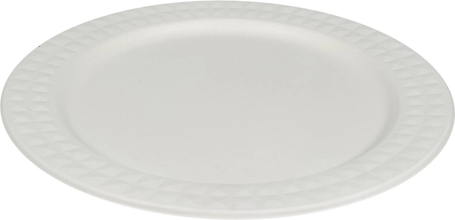 Eco-Craze - 10" Diamond Round Plate - Bagasse - Image 2