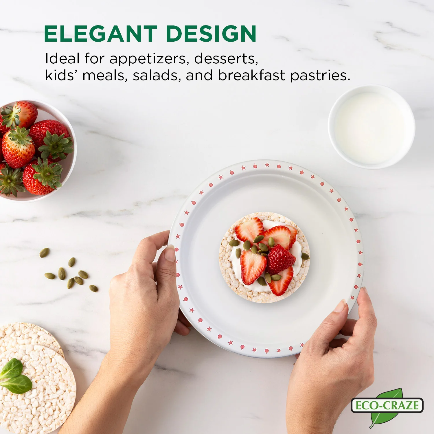 Eco-Craze - 10" Printed Round Plate - Bagasse - Image 6