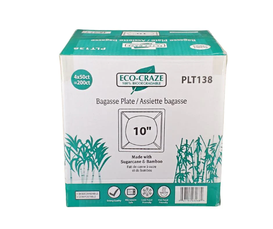 Eco-Craze - 10" Square Plate - Biodegradable - Image 10