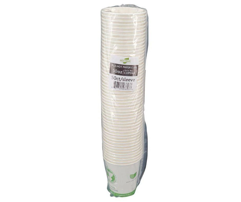Eco-Craze - 10oz PLA Single Wall Hot Paper Cup - Image 10