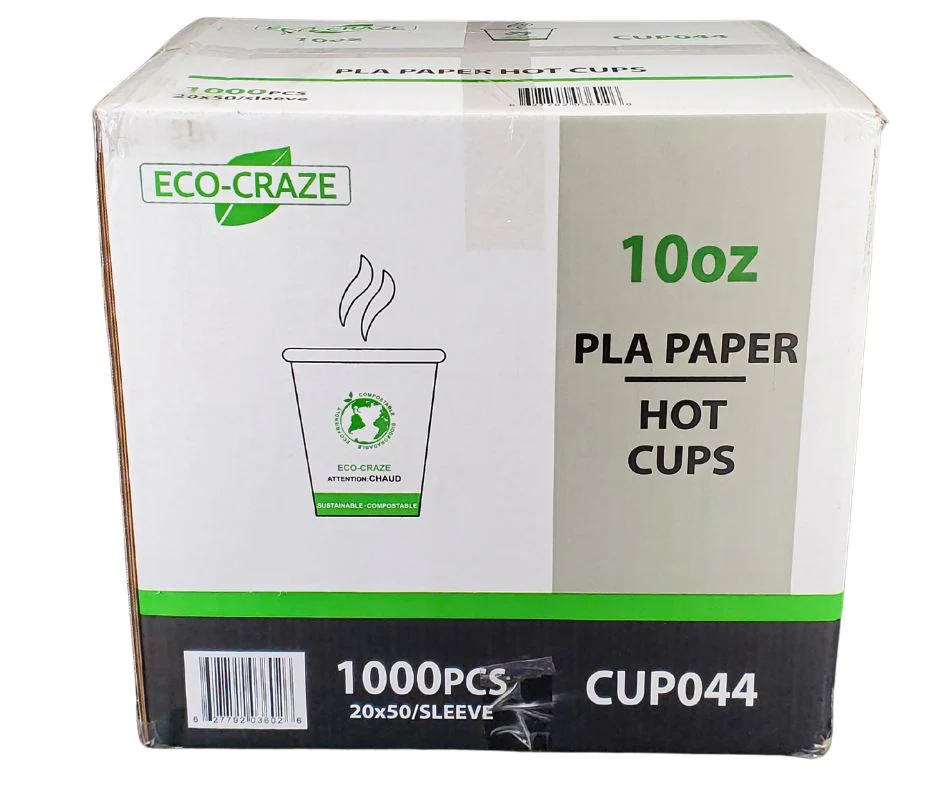 Eco-Craze - 10oz PLA Single Wall Hot Paper Cup - Image 8
