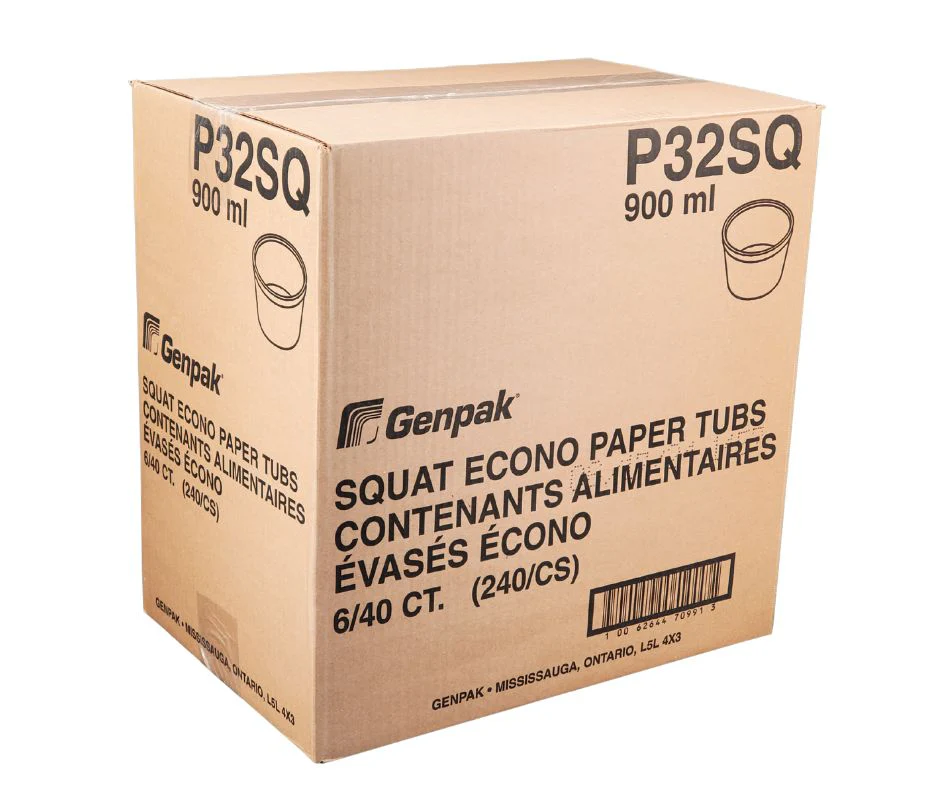 CLR - Genpak - White - 32oz/1000ml Round Food Container - Image 4
