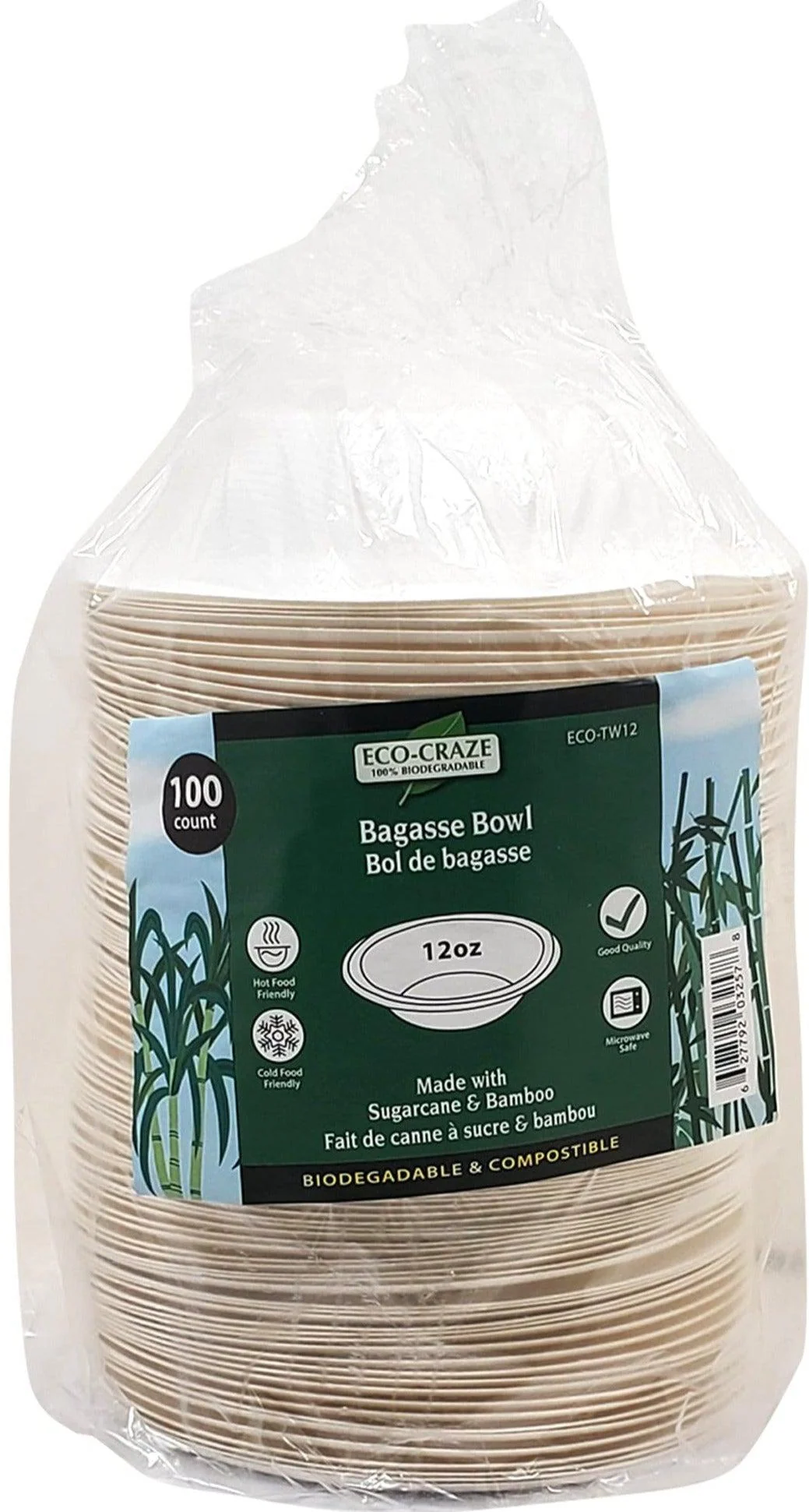 Eco-Craze - 12oz Round Bowl - Bagasse - Image 4