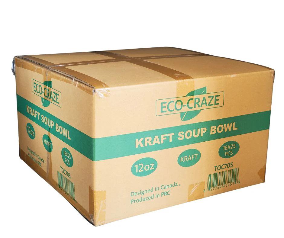 Eco-Craze - 12oz Paper Soup Bowl - Kraft - Image 6