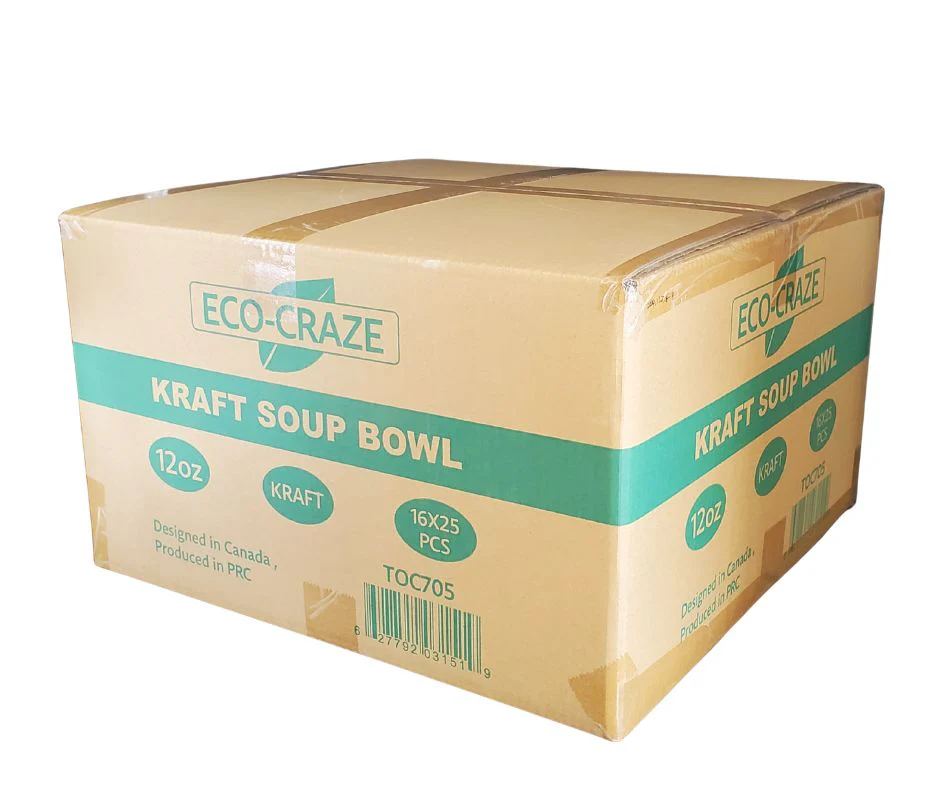 Eco-Craze - 12oz Paper Soup Bowl - Kraft - Image 7