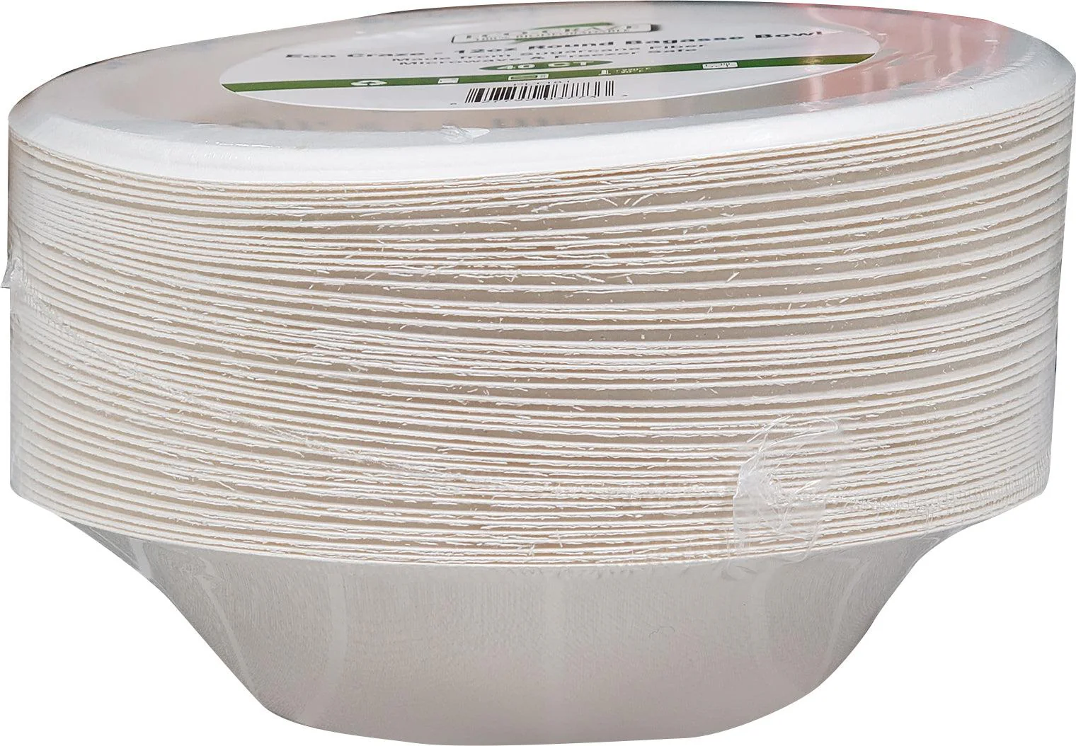 Eco-Craze - 12oz Round Bagasse Bowl - Retail Pack - Image 3