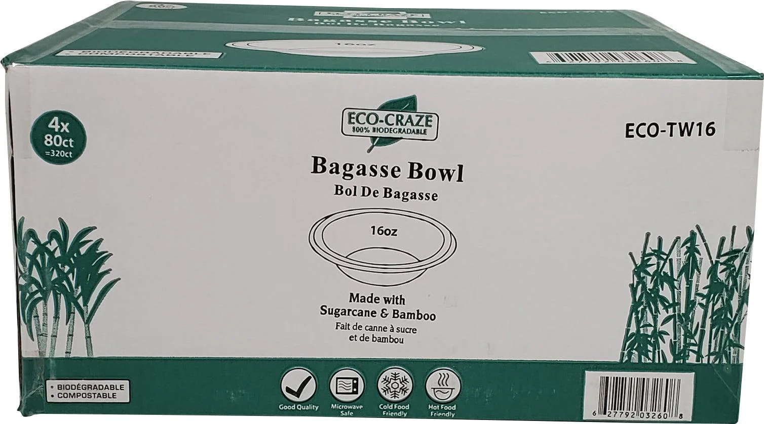 Eco-Craze - 16Oz Bowl 480Ml - Biodegradable - Image 3