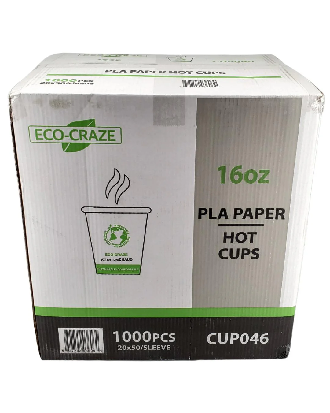 Eco-Craze - 16oz PLA Single Wall Hot Paper Cup - Printed - Image 10