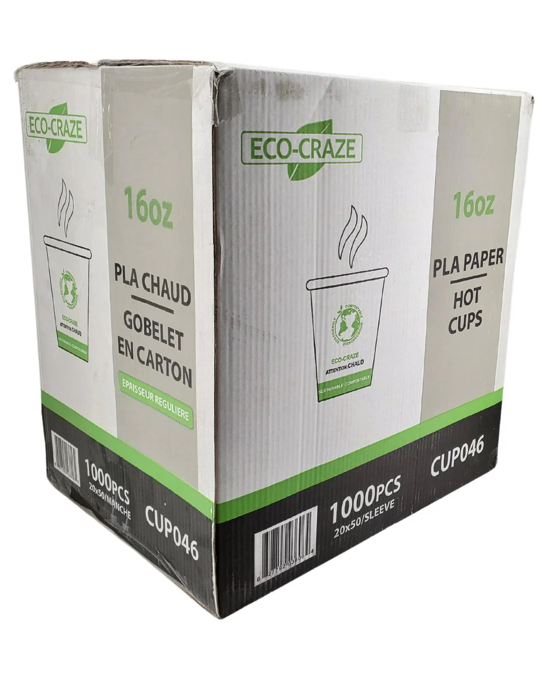 Eco-Craze - 16oz PLA Single Wall Hot Paper Cup - Printed - Image 11