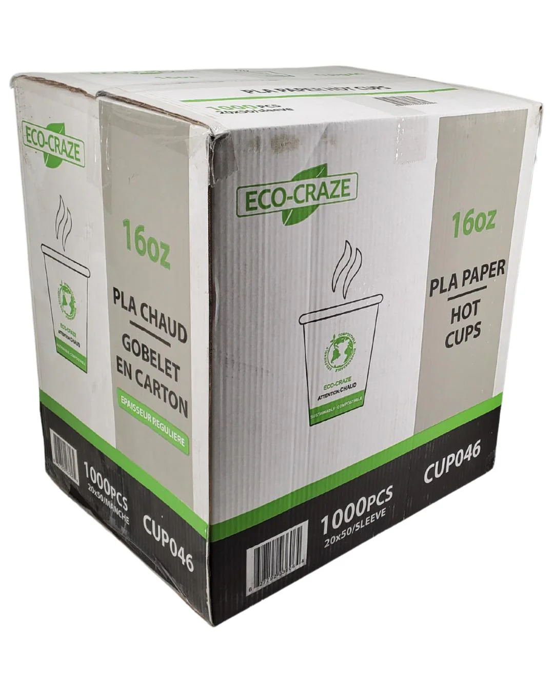Eco-Craze - 16oz PLA Single Wall Hot Paper Cup - Printed - Image 12