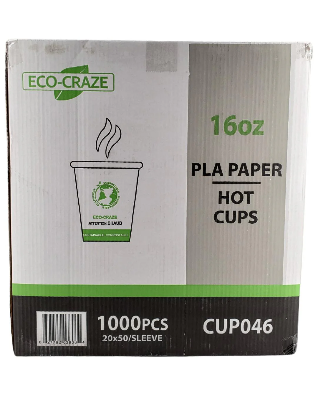 Eco-Craze - 16oz PLA Single Wall Hot Paper Cup - Printed - Image 9