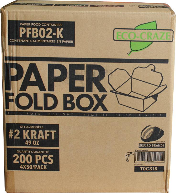 Eco-Craze - #2 Kraft Paper Fold Box - PFB02-K - Image 6