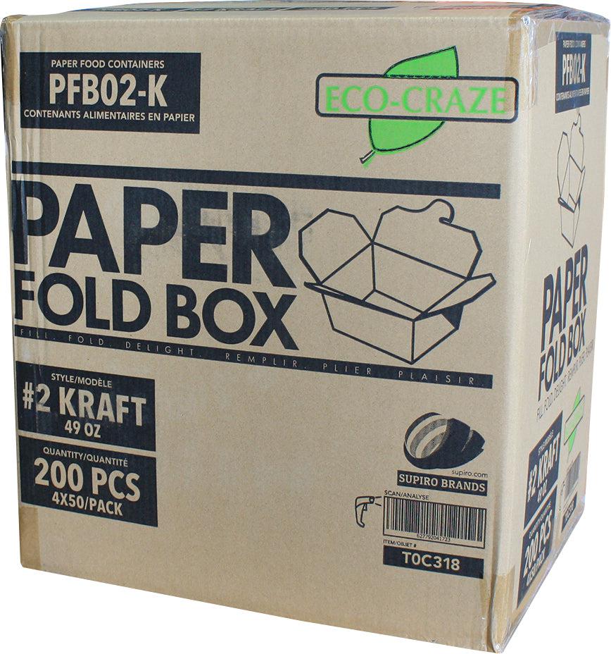 Eco-Craze - #2 Kraft Paper Fold Box - PFB02-K - Image 7