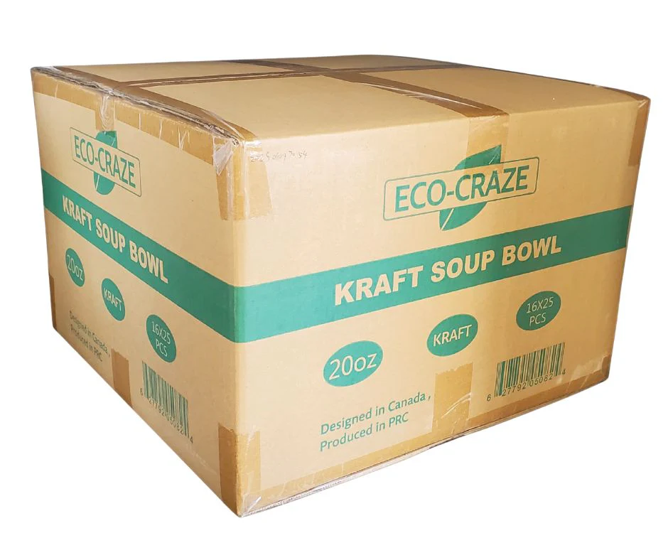 Eco-Craze - 20oz Paper Soup Bowl - Kraft - Image 3