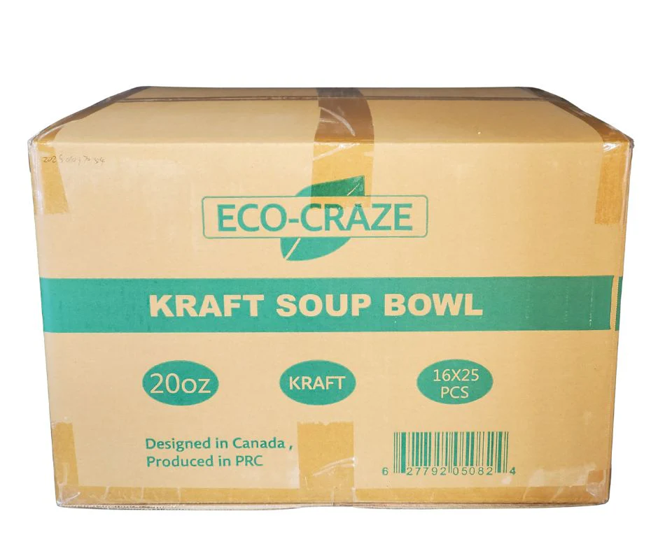 Eco-Craze - 20oz Paper Soup Bowl - Kraft - Image 5